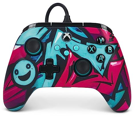 PowerA Advantage Wired Controller for Xbox Series X|S - Wild Style, Gamepad, Wired Video Game Controller, Gaming Controller, USB-C, works with Xbox One and Windows 10/11, Officially Licensed