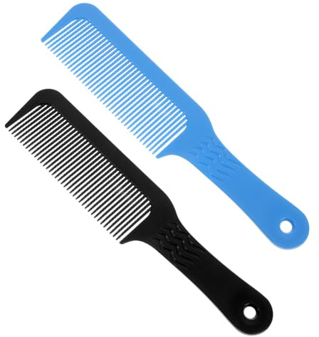 Ipetboom Peine Antiestático Para Hombres y Peluquería 2 Unidades Tamaño Pequeño De Plástico Portátil Negro y Azul Para Cuidado Capilar y Masaje Del Cuero Cabelludo