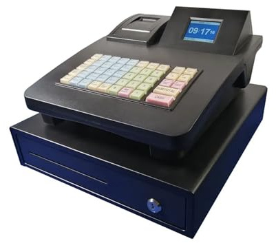 Registrierkasse in englischer Version for Supermärkte, Einzelhandel, Restaurants und Geschäfte, integrierter 58-mm-Belegdrucker, for alle Branchen geeignet, Shop-Edition