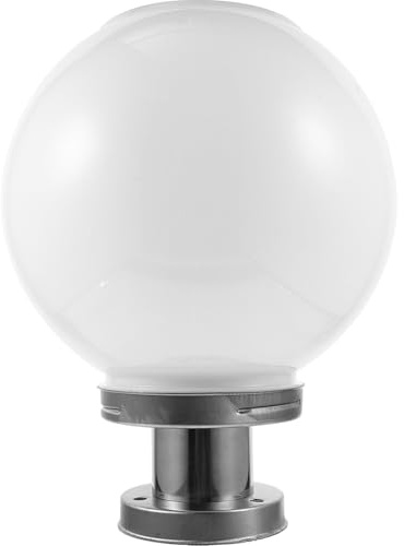 PLAFOPE Lámpara Resistente al Agua Jardín Color Blanco Bola Solar Exterior Plástico Sellado y Diseño Esférico para Pared y Patio