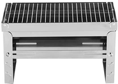 Mustang - Barbecue pieghevole TREK, in acciaio inox, per barbecue, a carbonella, da viaggio, da tavolo, da campeggio, per feste, 3,9 kg