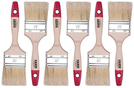 HARDY WORKING TOOLS brochas pintura set de 6 piezas, 6 piezas – 60 mm de ancho, brochas pintura madera, Cepillo de pintura Serie *36*, 6PCS, pinceles pintura set A0200-360625