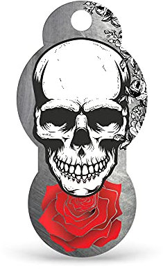 TRIGGI® der Einkaufswagenauslöser – Einkaufswagenchip zum Abziehen, Schlüsselanhänger, Chip Einkaufswagen Totenkopf Rosie