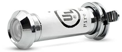 Bwintech 1 pz visualizzatore per porta ignifugo certificato UL, ottone massiccio 180 gradi, diametro 12mm, lunghezza 35-60mm, finitura cromata lucida con coperchio per visore