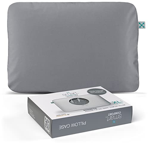 smartsleep Comfort Pillow Case – Hochwertiger Kissenbezug aus 100% Baumwolle, Oeko-TEX® Zertifiziert, atmungsaktiv & weich – Passend für ergonomische Kissen 60x40 cm – Grau