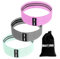 GORILLA SPORTS® Resistance Bands - 3er Set, inkl. Tragebeutel, 3 Widerstandsstufen & Farben, 76cm, Rutschfest, Gummiert - Widerstandsbänder, Fitnessbänder, Trainingsband, Hip Bands, Yoga, Beintraining