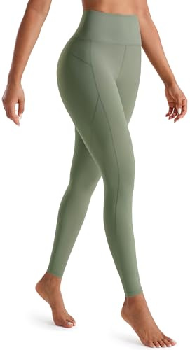 JOYSPELS Figurformende Damen Sporthose mit Pfirsich Design, Blickdichte Sport Leggings - Lange Sportleggins Yogahosen mit Taschen