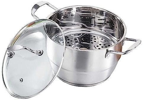 Pentola Per Zuppa - Pentola Per Zuppa Di Pesce, Pentola In Acciaio Inossidabile, Pentola A Vapore Robusta E Robusta, Pentole Per Zuppe Profonde Con Coperchio, Per Casseruola Fritta/bollita ( Size : 22