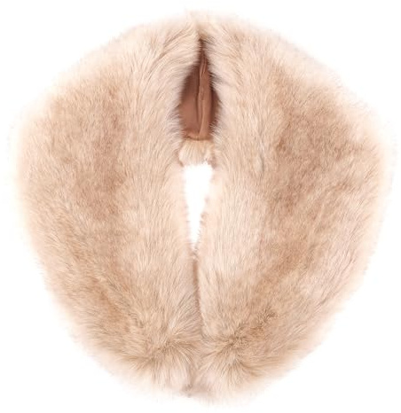 Futrzane Siberian Kragen - 20er Jahre Fellkragen Damen - Faux Fell Pelz Schal (Gold Siberian)