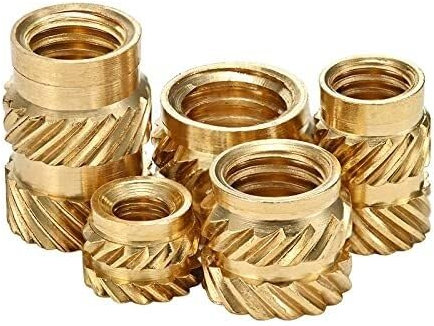 Rändelmuttern aus Messing,Gewindeeinsatz, 100 Stück M6 M8 Rändelgewinde-Einbettungs-Wärmeeinsätze, Kupfermutter, eingebettet in Löcher for Kunststoff (Farbe: M6 x 9 x 9 (100 Stück). ( Color : M6 x6x 9