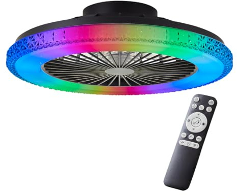 Brilliant LED Deckenlampe mit Ventilator 49 cm, RGB dimmbar