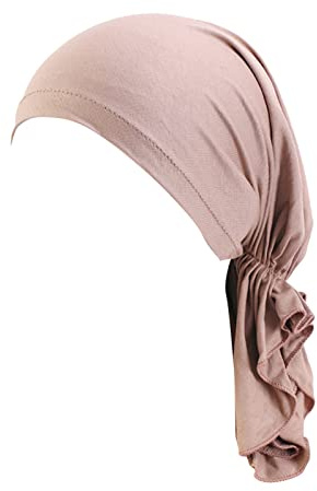 Damen Mütze Bambus Chemo Kopftuch für Frauen Baumwolle Indien Muslim Stretch Turban Hut mit Haarausfall - Kopfbedeckung Turban in Versiegelter Verpackung
