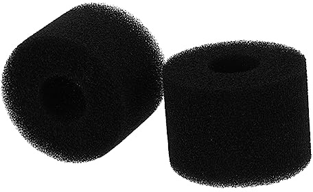 2 Stück Zylindrische Pool Ersatzschwämme 108x40x73mm Schwarz | Sponge Filterzubehör für Reinigung, Passend für Schwimmbadfilter, Stabile Leistung