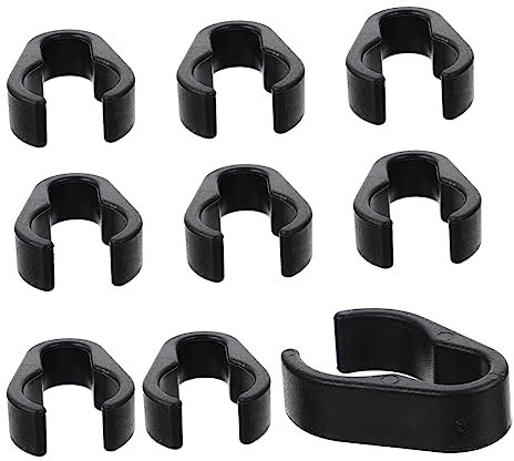 Abaodam 10piezas Unidades Clips Para Cables Micrófono Resistentes y Flexibles Para Soporte De Micrófono y Organización De Cables Escenario Estudio Hogar