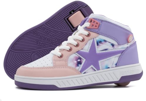 BREEZY ROLLERS Schuhe mit Rollen für Kinder I Rollschuhe-Sneaker Kids I Von Kinder Straßen-Schuhen zu Rollschuh in wenigen Sek. I Patentiertes Klick-System I Turnschuhe mit Rollen für Mädchen & Jungen