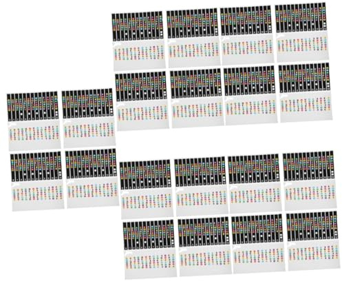 VICASKY 50stücke Gitarren Griffbrett Aufkleber Für Anfänger Farbige Noten Sticker Gitarre Transparent Und Leicht Ablösbar Verbessert Das Lernen Von Akkorden Und Noten