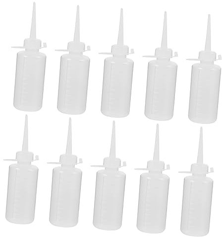PLAFOPE 10stücke Nähmaschinenöl Flasche Mit Düse Quetschflaschen Ölspenderflaschen Aus Hochwertigem Kunststoff Zum Dosieren Und Aufbewahren Von Flüssigkeiten