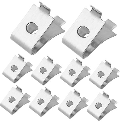 Gadpiparty 10stücke Edelstahl Regalhalterungen Für Glasböden Regalstützclips Aus Edelstahl Montageclips Für Schränke Mit Durchgangslöchern Und Rostfrei Für Garage Und Werkzeugraum