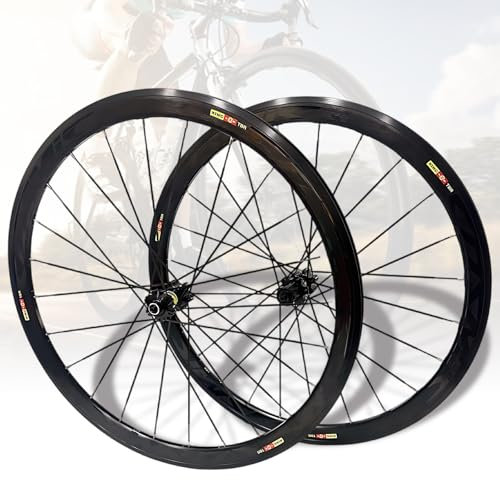 HZXQCVB 700C Rennrad-Laufradsatz Scheibenbremse Aluminiumlegierung Fahrräder Räder Höhe 40/50mm Schnellspanner 24H Vorder- Und Hinterradnaben Für 8-11 Gang Kassette(40MM)