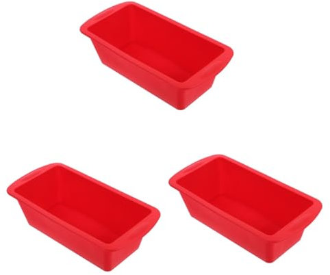 IMIKEYA Lot De 3 Moules À Cake Rectangulaires En Silicone Antiadhésifs Faciles À Nettoyer Et Réutilisables