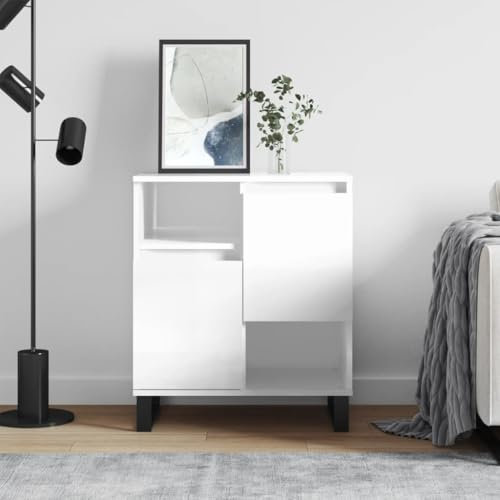 ShGaxin Sideboard Hochglanz-Weiß 60x35x70 cm Holzwerkstoff, Kommode Schlafzimmer, Kommoden & Sideboards, Wohnzimmerschrank, Flur Kommode, Zimmer Möbel - 831198