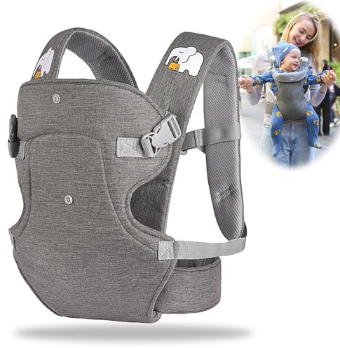 AIRCADIA Porte Bebe Ergonomique, Confortable Et Léger Porte Bébé Pour 3-36 Mois, Porte Bebe Adapt Pour Nouveau-Né Dès La Naissance, Idéal Pour Être Parent Les Mains Libres, Soutien Lombaire Amélioré
