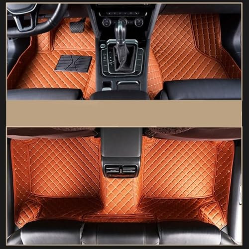 Fußmatte Pkw Maßgeschneiderte Auto-Fußmatte Für Chevy V Evanda Für Blazer Für Cruze Für Captiva Für Corvette Für Aveo Für Impala Auto Leder Fussmatten(Braun)