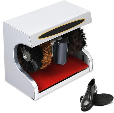 Automatisk skoputsmaskin - Elektrisk med kombinationsborste, Intelligent Induction Shoe Cleaner Polisher, för Home Shop Hotel Lobby