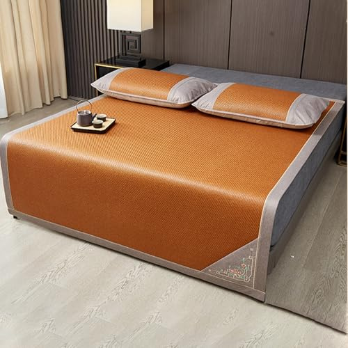 HDZNDH Rattan Matte Sommer-schlafmatten Faltbare Bambus Matratze Isomatte Sommer Mattenbett Atmungsaktives Sommerbettwäsche,für Schüler Schlafsaal Home Schlafzimmer Einzelbett