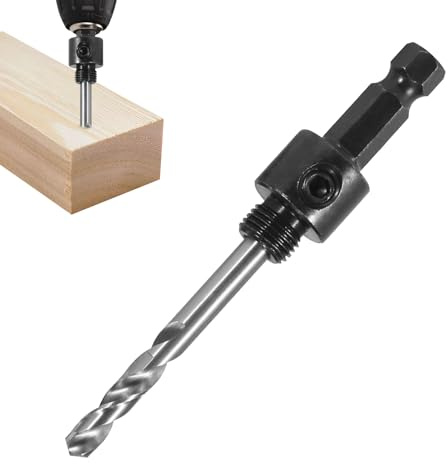 Mandrin de scie cloche A1 à tige hexagonale à changement rapide de 14 à 30 mm avec foret pilote en acier rapide de 6,35 mm, arbre en acier au carbone robuste pour perceuse électrique, compatible avec