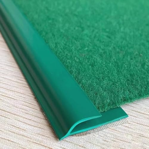 Perfil de Transición Protector de Bordes de Alfombra, Tira de Umbral de PVC, Tira de Transición de Alfombra a Baldosa, Tira de Borde de Alfombra, Madera, Laminado, Tablones de Vinilo(Green,20m (65.6ft
