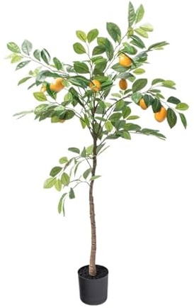 asdchZen Árbol Artificial De Limoneros Artificiales En Maceta, Árbol Artificial, Planta Falsa para El Hogar, La Oficina, El Jardín, Decoración Interior Y Exterior, Regalo, B, 105 Cm