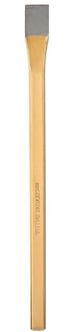 sourcing map Cold Chisel 17mm Wide 350mm Long Alloy Steel High Hardness Heat Treated Heavy Duty Flat Cold Chisel for Cutting Rivets Iron Steel Bronze Copper Rods Bolts, Gold Gray