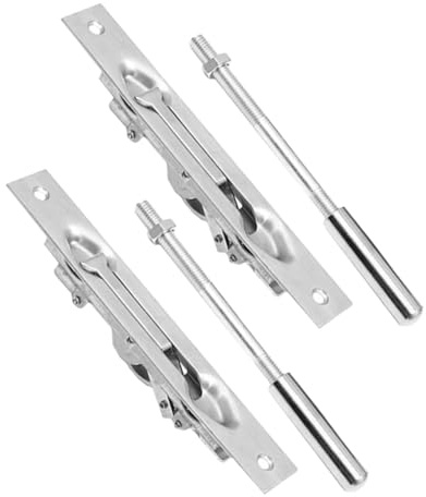 FIXOSHEE 2sets Chiusura Catenaccio Per Porte in Acciaio Inox Bulloni Scorrevoli Invisibili Per Porte Francesi in Legno e Composito Serrature Di Sicurezza Robuste Per Uso Domestico Negozi