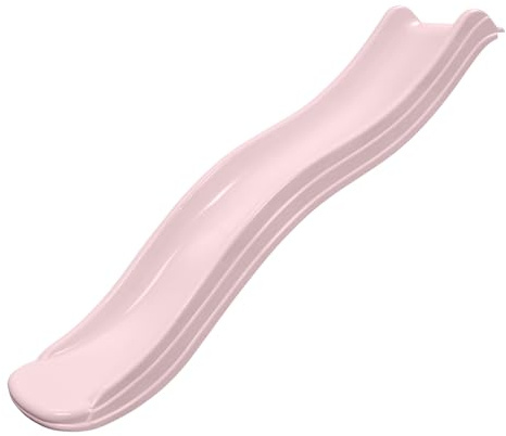 Plum Play 6ft Childrens Heavy Duty Outdoor Garden Slide Attachment for Climbing Frame Playcentre Tree House 1.8m Length - For Platforms Decks 3ft or 0.9m (Pastel Pink)