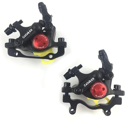 MTB Road HB-100 MTB Road Line Pulling Hydraulic Disc Brake Calipers Front & Rear Mountain Bike Disc Brake E-Bike Disc Brake (1 Pair Black)