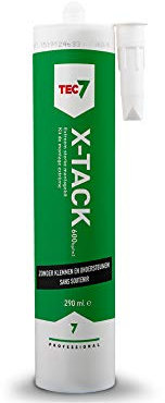 Tec7 X-Tack/Starker Montagekleber | Weiß | 310ml | 1-komponentiges elastisches, extrem hohe Anfangshaftung, vibrations- und stoßfest