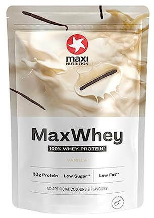 MaxiNutrition - MaxWhey - Whey Protein Powder Vanilla - Low-Fat - Low Sugar - Gluten & Soy-Free - Vegetarian - 420g - 113 kcal per Serving - 14 Servings