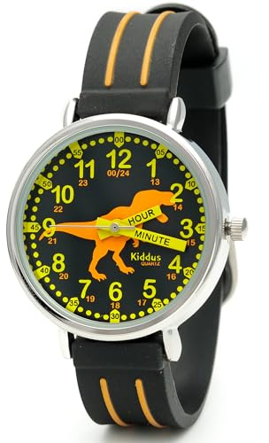 Kiddus Orologio Educativo per Bambino e Bambina dai 5 ai 10 Anni, Orologio Analogico Didattico per Imparare l'Ora, Movimento Giapponese