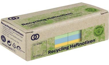 Soennecken Haftnotiz oeco 5867 RC 50x40mm 100Bl. sort. 12St.