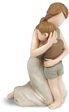 Carracci Mother and Son Figurines, The Greatest Bond Mom and Son Statues, Sculpted Hand-Painted Figures Gifts for Mother's Day Anniversary Birthday