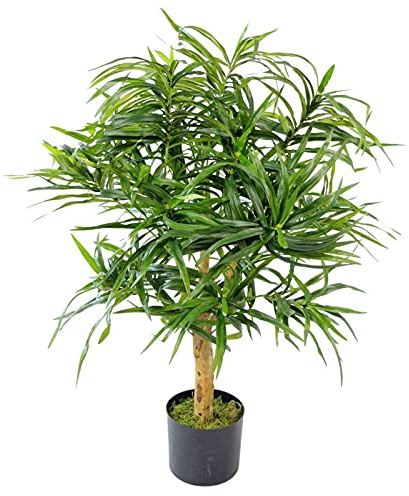 Leaf Realistischer künstlicher Ficusbaum, 100 cm x 70 cm, Dracaena-Spike, AZ-FIUS