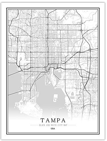 1000 Teile Puzzle Für Erwachsene,Hölzerne Tampa Usa City Puzzles, Klassisches Schwarz-Weiß Map Puzzle Board, Unmögliche Premium-Puzzles, Geschicklichkeitsspielzeug Für Die Ganze Familie, Ungewö