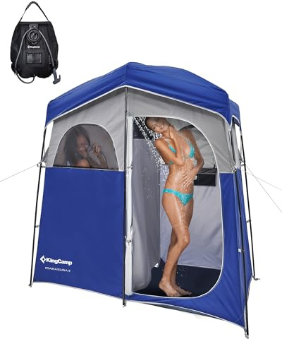 KingCamp Segeltuch-Kabinenzelt mit großen Fenstern, wasserdicht & atmungsaktiv, 4-Jahreszeiten-Zelte, einfach aufzubauen, Glamping-Zelt mit Tragetasche, für Camping, Picknick