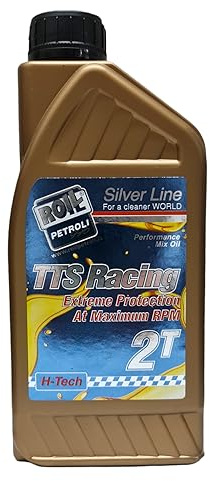 6 Litri di Roil TTS Racing Blu 2 Tempi - Olio per Miscela con Tecnologia Sintetica per Motori di Scooter, APECAR, Vespa