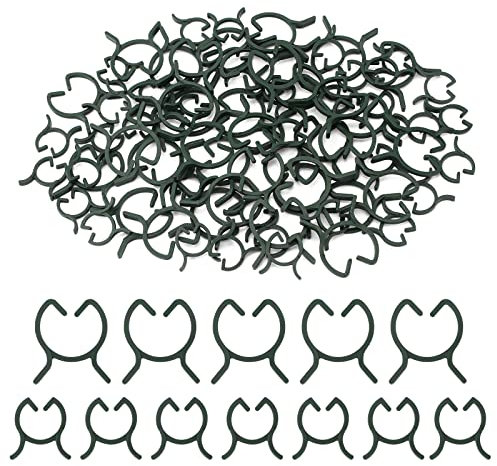 KINGLAKE 200 Stück Pflanzenclips Pflanzenklammern, Tomatenclips, Pflanzen Clips, Tomaten Befestigung Clips, Pflanzenringe Blumenklammern Rankhilfe Klammern für Pflanzen (M ＋L)