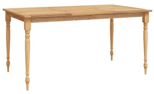 vidaXL Batavia Tisch Holztisch Esstisch Gartentisch Terrassentisch Massivholztisch Außentisch Gartenmöbel 150x90x75cm Massivholz Teak