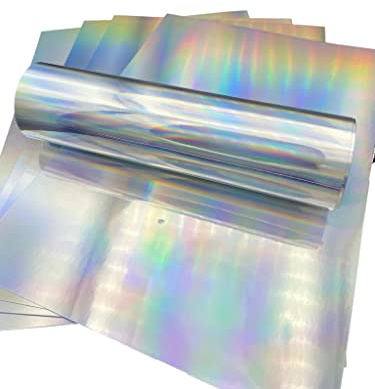 Hochwertiger holografischer Karton mit Regenbogen-Spiegeleffekt, 5 Blatt, A4, 270 g/m², 99 lb Umschlag, weiß