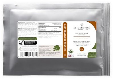 Lactobacillus Reuteri 15g | 5 Billion CFU Probiotic + Chicory Root Prebiotic (Inulin) | Vegan Friendly Powder UK Made | 1g Daily (15 Servings)
