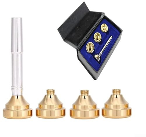 Trompetenmundstück Kit, Messing Trompete Mundstück Tube Instrument Zubehör mit 7C/5C/3C/1.5C Cups und Aufbewahrungsbox